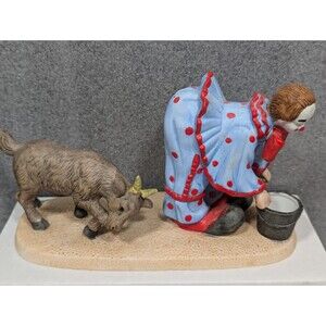 Vintage 1985  Willett’s Clown & Goat Ceramic Figurine Cheri Alderman Whimsical